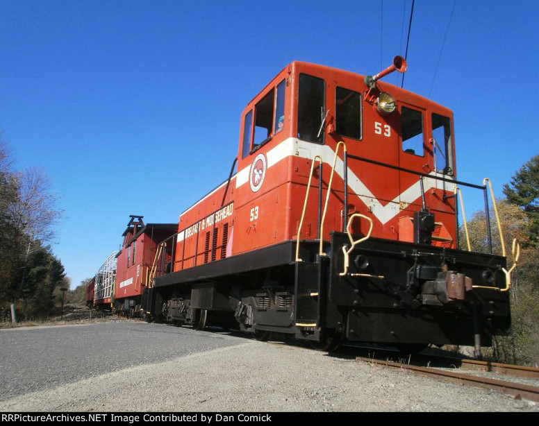 BML 53 Leads an Excursion Train at Crosby Brook Rd. in Unity